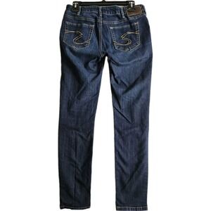 Silver Jeans Suki Jegging Womens 30 Dark Blue Skinny Mid Rise Stretch Denim